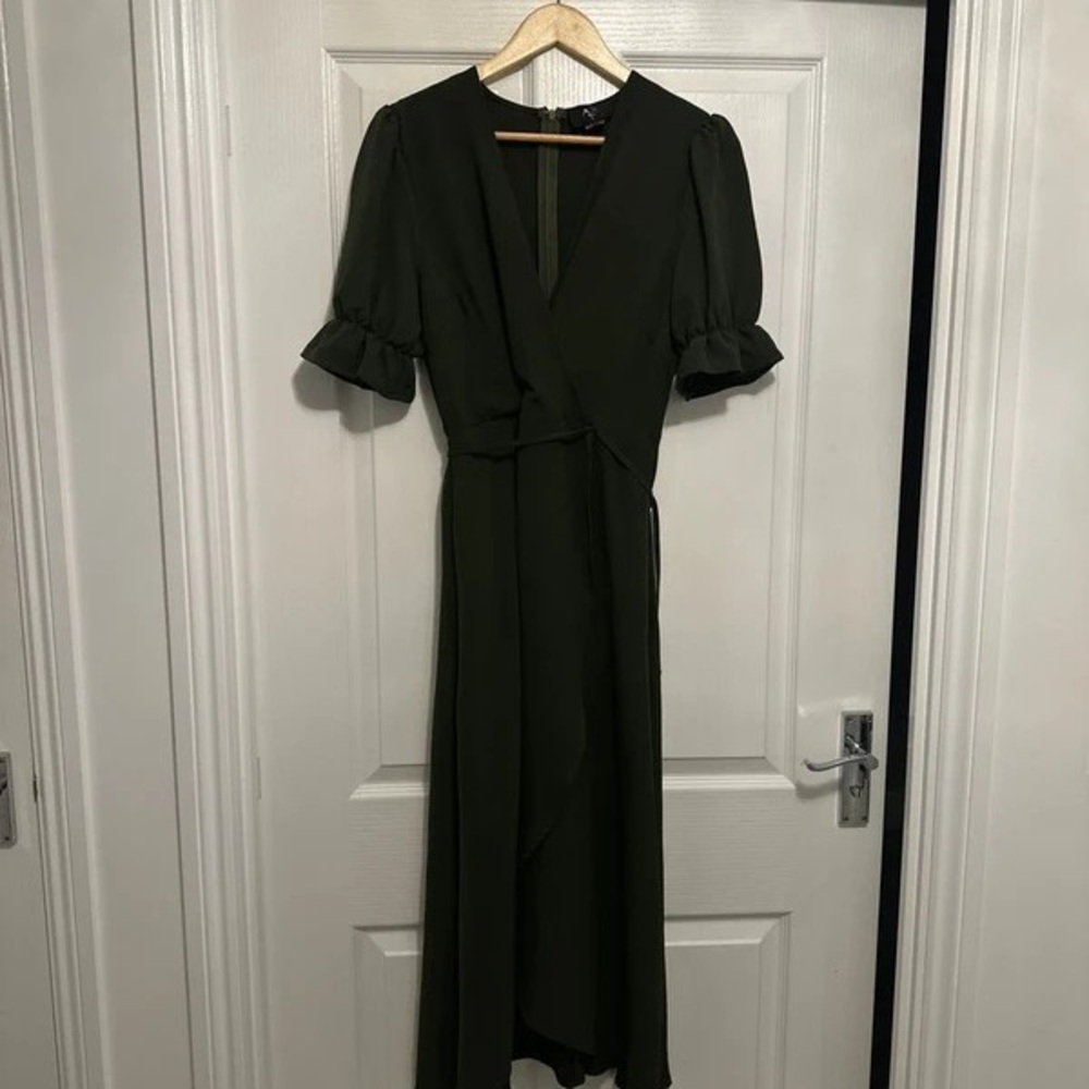 LuLaRoe Olive Green Wrap Midi Dress